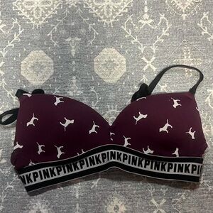 PINK Victoria's Secret Red and White Bralette for Intimates and Sleepwear